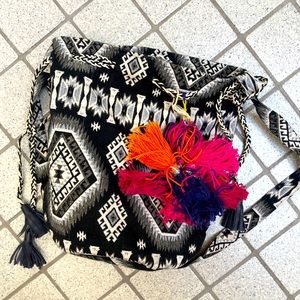 PRICE REDUCTION Cute Fabric print shoulder purse new without tags